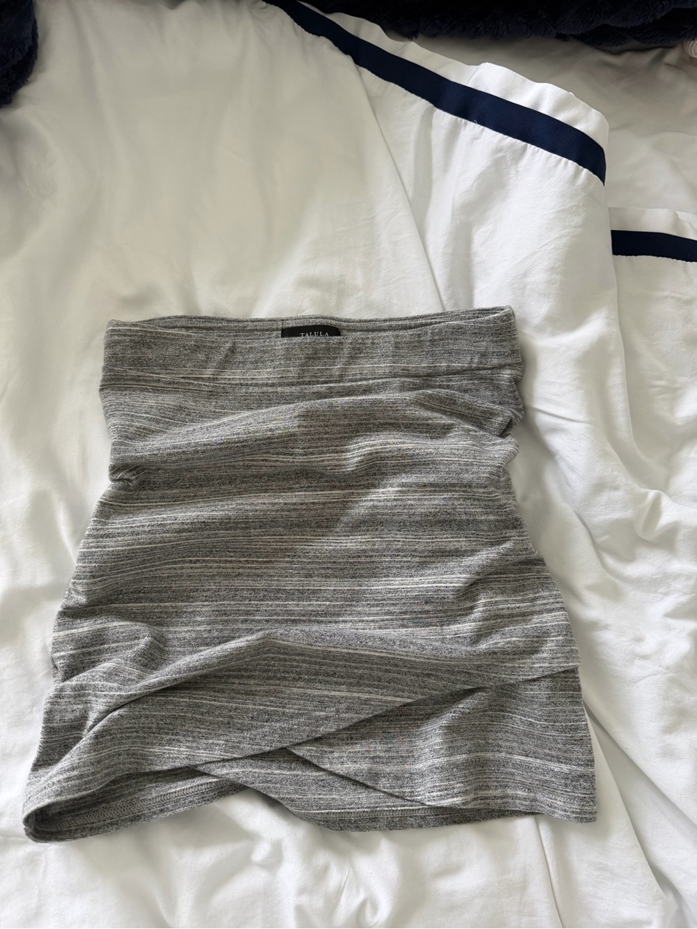Talula Gray Heathered Foldover Mini Skirt